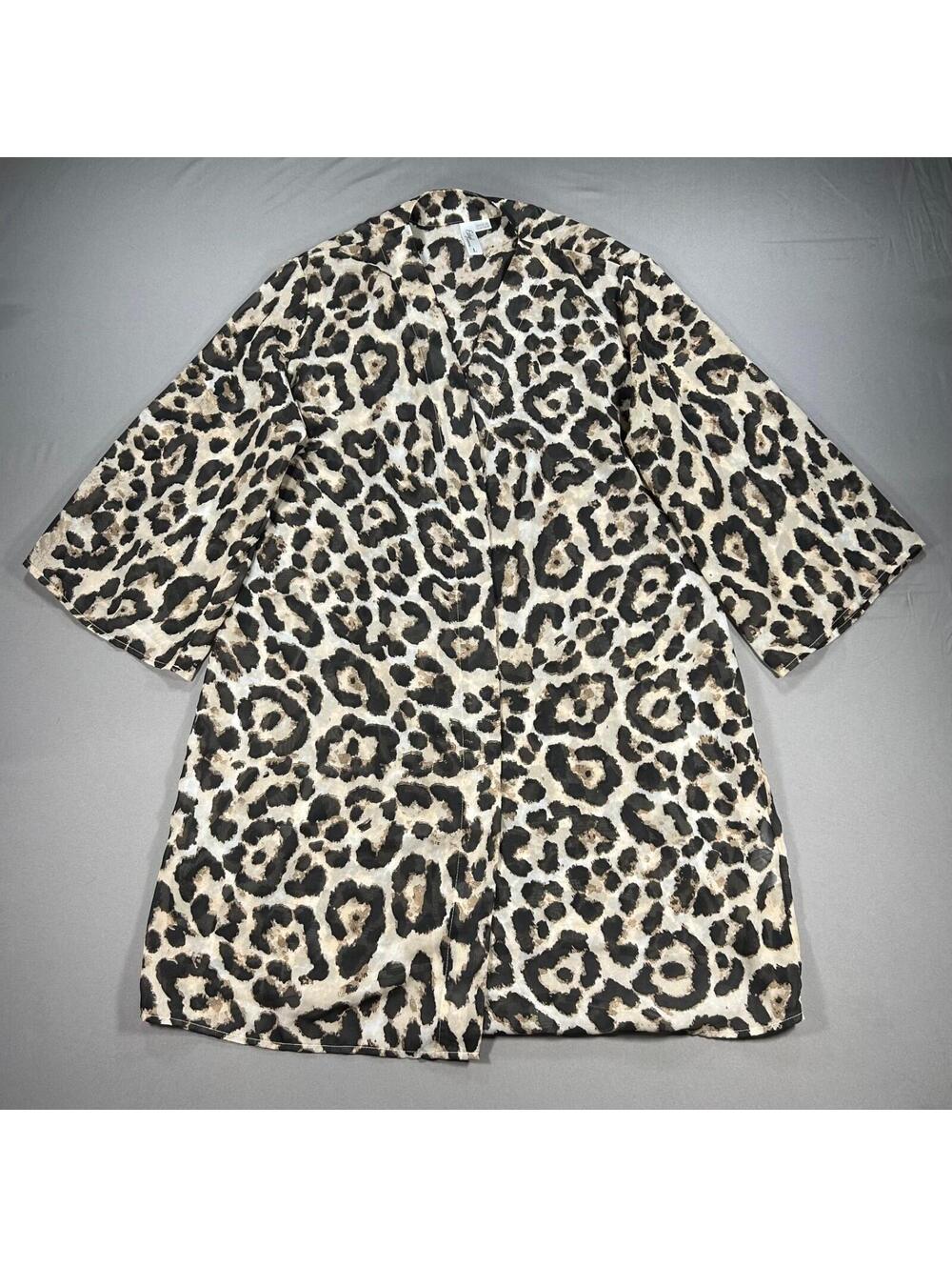 Leopard Print Abstract Women’s Large Ethyl Clothing Cardigan
